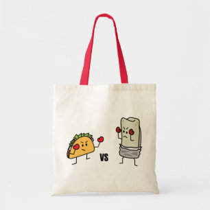 Bolso De Tela Taco contra el burrito
