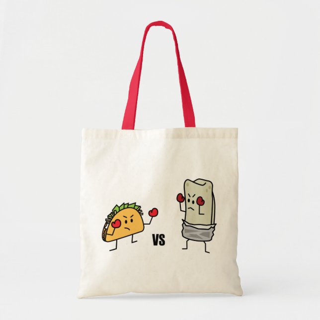 Bolso De Tela Taco contra el burrito (Frente)
