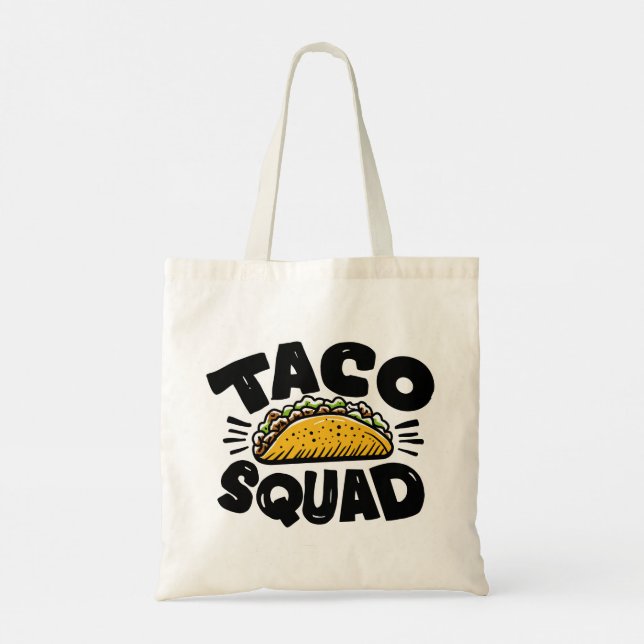 Bolso De Tela Taco Squad (Reverso)