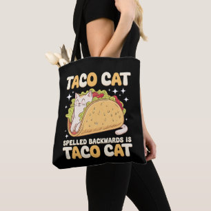 Bolso De Tela Tacocat deletreado al revés Taco Cat Mexicano