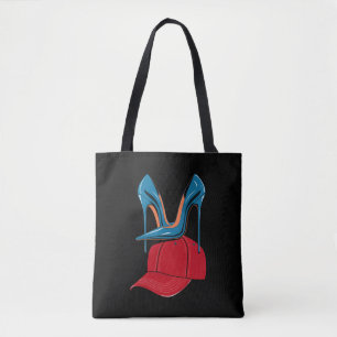 Bolso De Tela Tacones pisando Sombrero Rojo MAGA Elección 2024