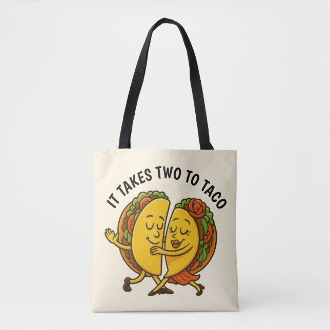Bolso De Tela Tacos Dancing (Anverso)