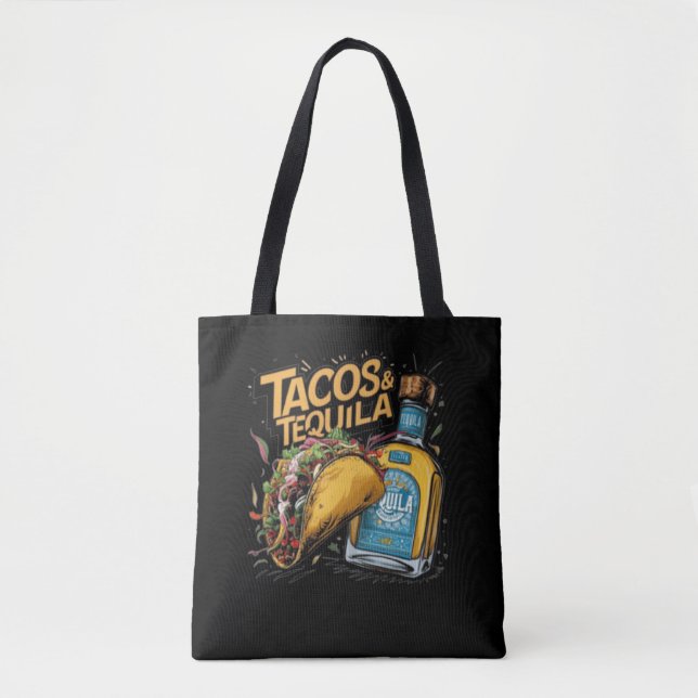Bolso De Tela Tacos y Tequila (Anverso)