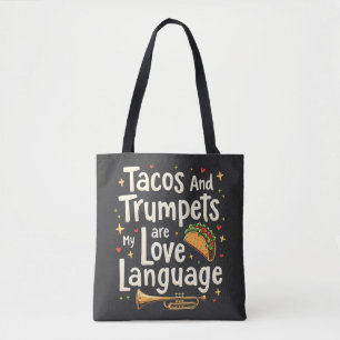 Bolso De Tela Tacos y trompetas son mi lengua materna