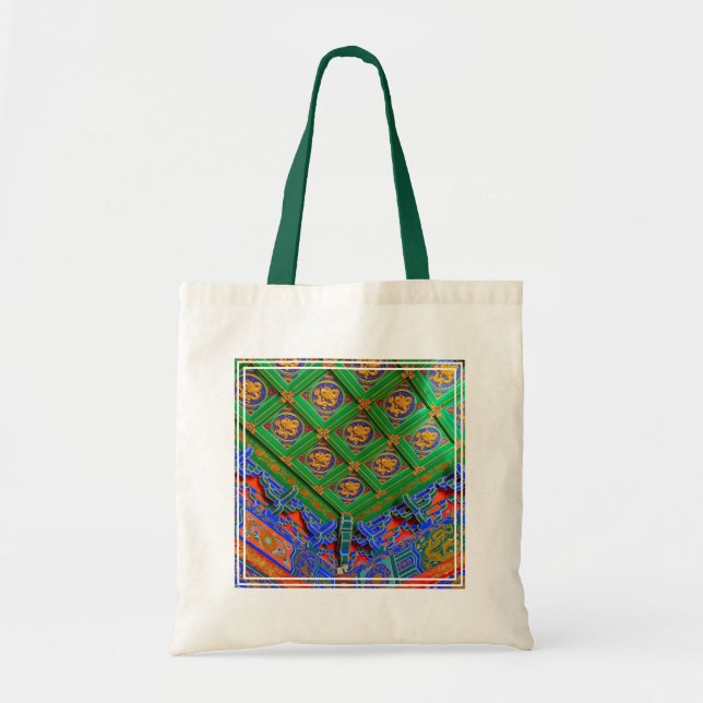 Bolso De Tela Tailandia, Bangkok| Templo Dragón (Frente)