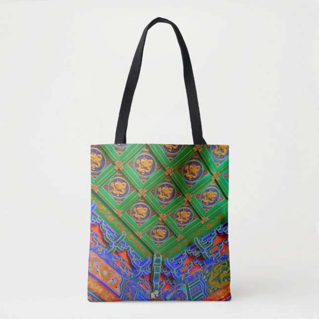Bolso De Tela Tailandia, Bangkok| Templo Dragón (Anverso)