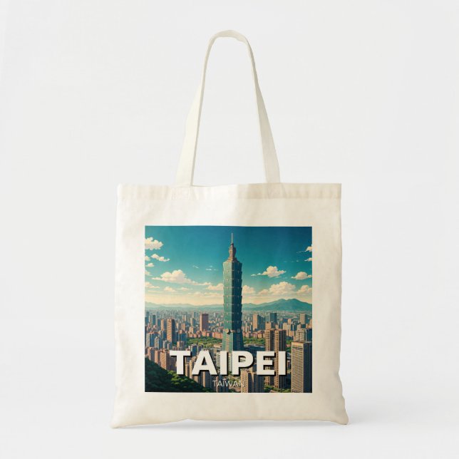 Bolso De Tela Taipei 101 Taiwán (Frente)