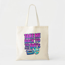 Bolso De Tela Take Me Back to the 90’s – Retro Neon Pop Design