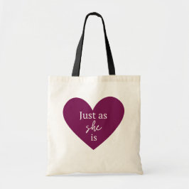 Bolso De Tela Tal como ELLA es – Corazón Femenino Frase célebre