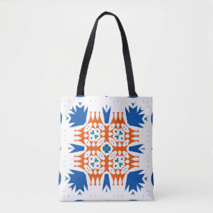 Bolso De Tela Talavera mexicana ornamental tradicional. Dibujo d