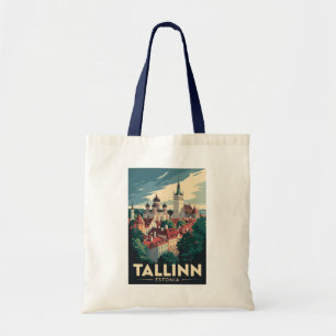 Bolso De Tela Tallín Estonia Viaje arte Vintage