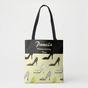 Bolso De Tela Talones amarillos bonito Homeschooling Diva