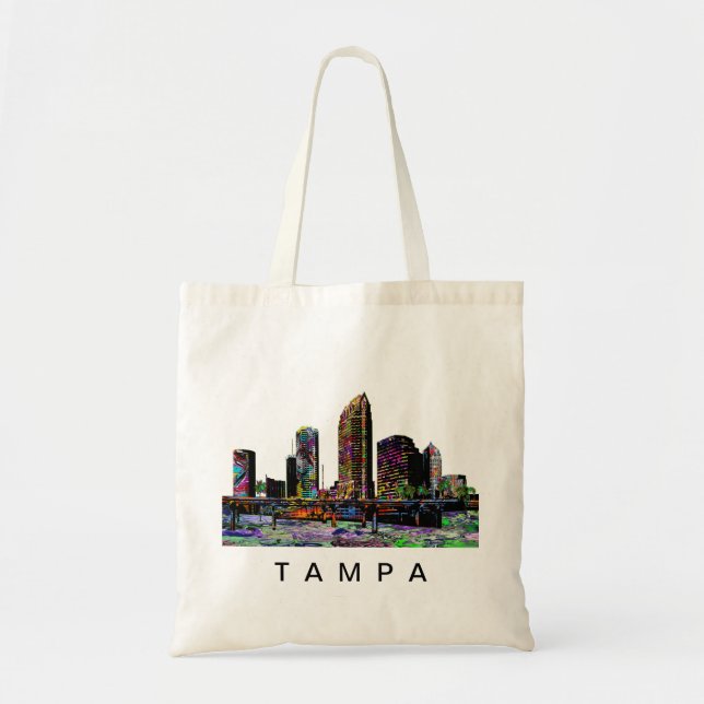Bolso De Tela Tampa, Florida en graffiti (Frente)