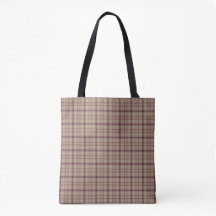 Tan Burgundy Plaid Classic Pattern
