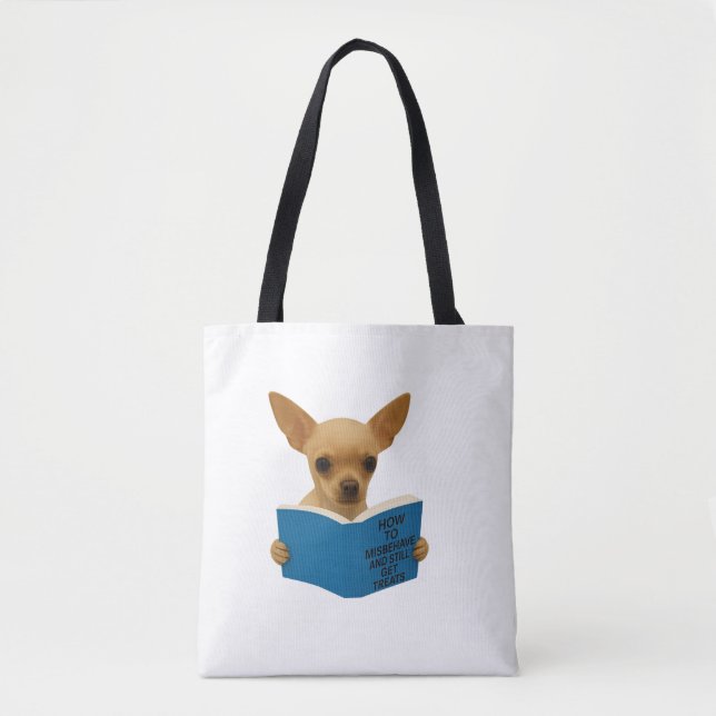 Bolso De Tela Tan Chihuahua cómo portarse mal  (Anverso)