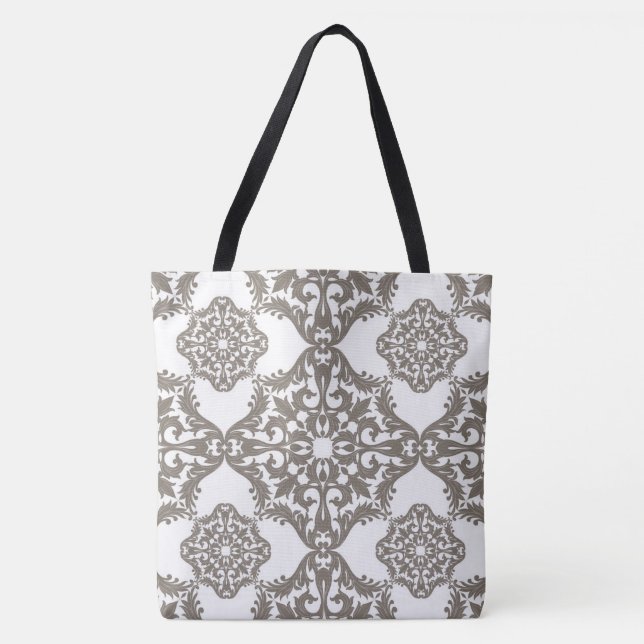 Bolso De Tela Tan Medallion Designer Tote (Anverso)