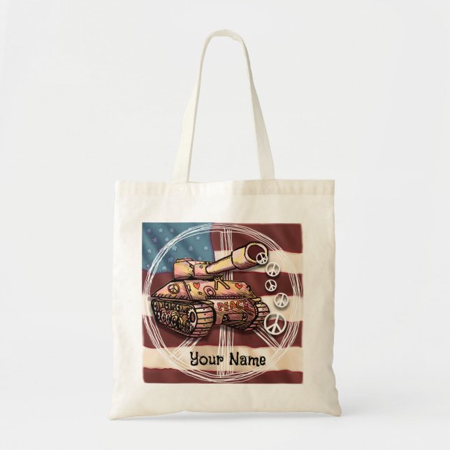 Bolso De Tela Tanque de la Paz de EE. UU.  (Frente)