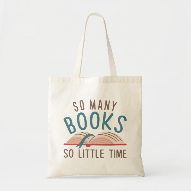 Bolso De Tela Tantos Libros Tan Poco Tiempo (Frente)