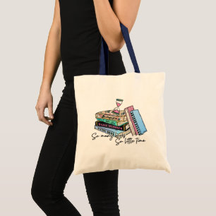 Bolso De Tela Tantos libros tan poco tiempo