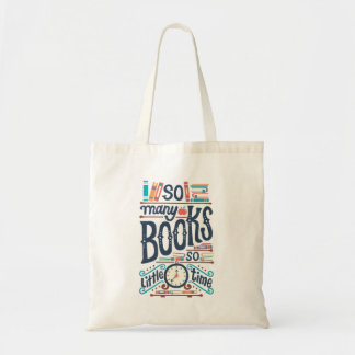 Bolso De Tela Tantos libros tan poco tiempo