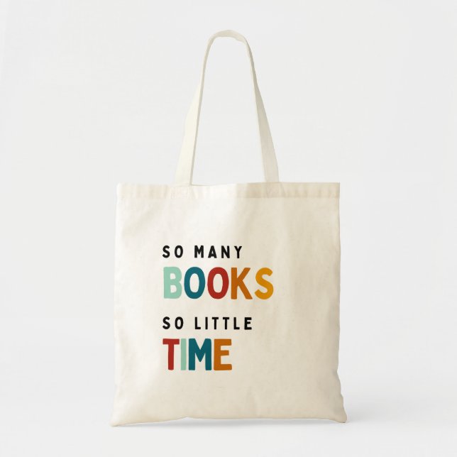 Bolso De Tela Tantos libros tan poco tiempo (Frente)