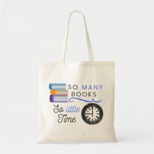 Bolso De Tela Tantos libros tan poco tiempo