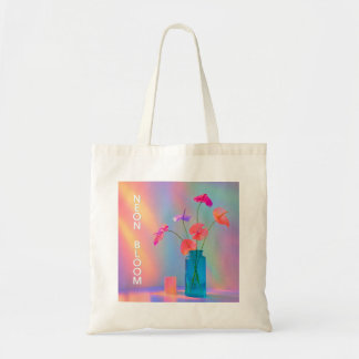 Bolso De Tela Tapa de floración neón