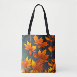 Bolso De Tela Tapa dorada: hojas de otoño Naranjas