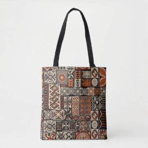 Bolso De Tela Tapa hawaiano: Patchwork tribal
