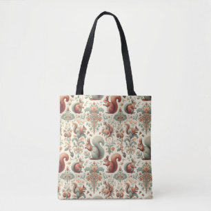 Bolso De Tela Tapiz de ardilla forestal victoriana