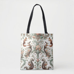 Bolso De Tela Tapiz de ardilla forestal victoriana