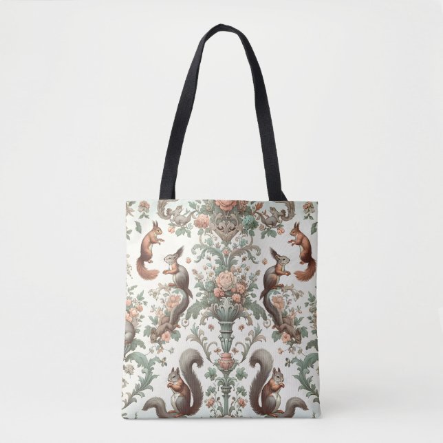 Bolso De Tela Tapiz de ardilla forestal victoriana (Anverso)