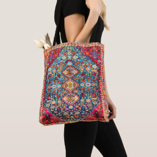 Bolso De Tela Tapiz eterno: Colorida herencia marroquí
