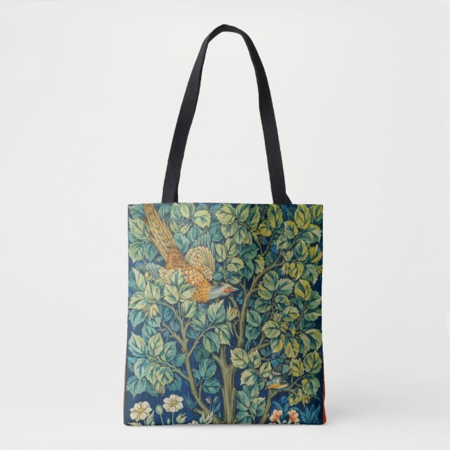 Bolso De Tela Tapiz faisán - William Morris (Anverso)