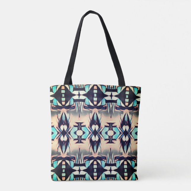 Bolso De Tela Tapiz Tribal (Reverso)