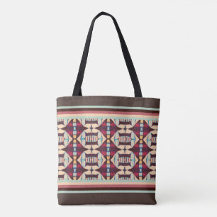Bolso De Tela Tapiz Tribal Terroso