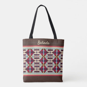 Bolso De Tela Tapiz Tribal Terroso