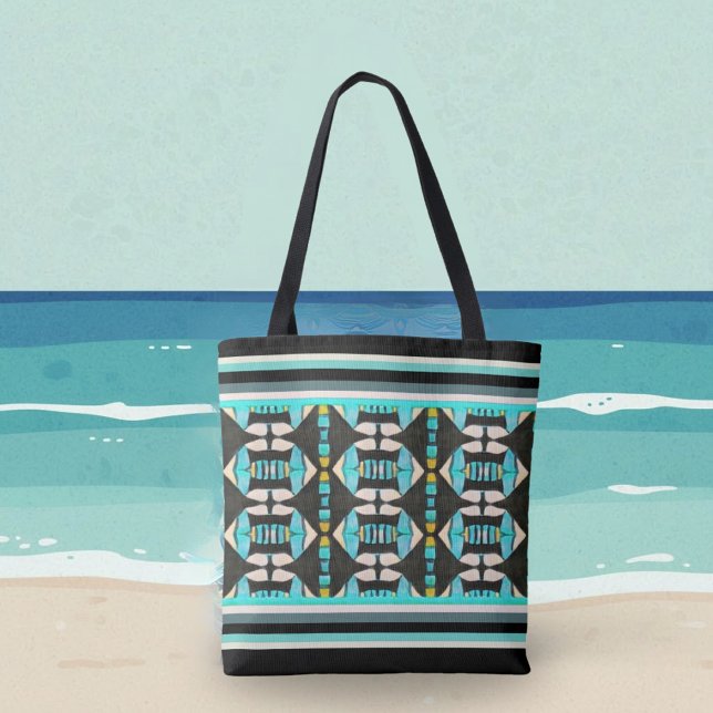 Bolso De Tela Tapiz Tribal Turquesa (Subido por el creador)