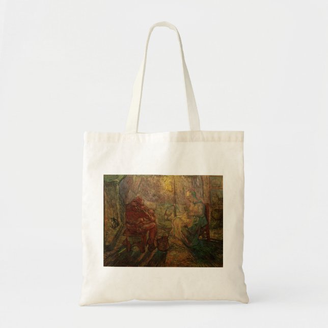 Bolso De Tela Tarde - La Guardia por Vincent van Gogh (Frente)
