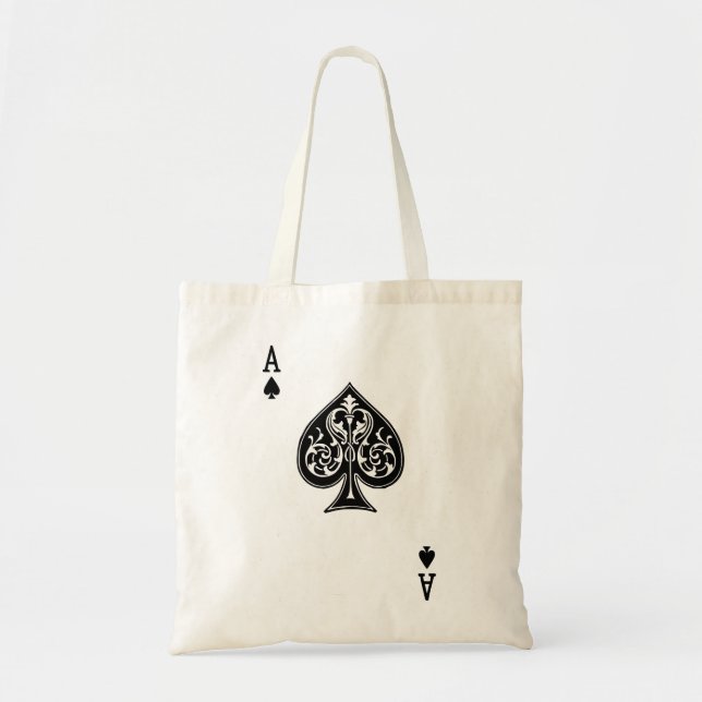 Bolso De Tela Tarjeta Ace de Poker (Frente)