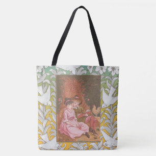 Bolso De Tela Tarjeta antigua de San Valentín de la era victoria