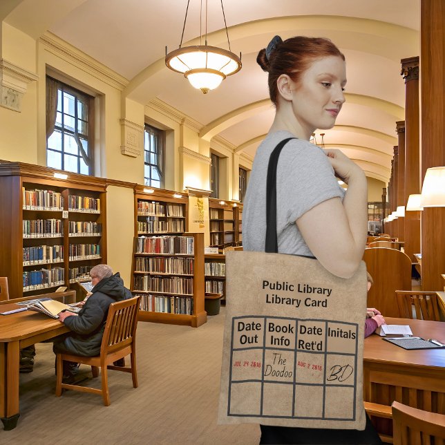 Bolso De Tela Tarjeta de biblioteca antigua (Subido por el creador)