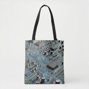 Bolso De Tela Tarjeta de circuito azul
