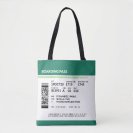 Bolso De Tela Tarjeta de embarque - Verde