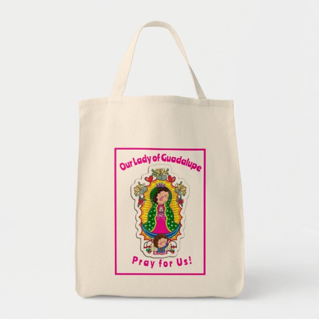Bolso De Tela Tarjeta de felicitación plegada de nuestra Señora  (Frente)