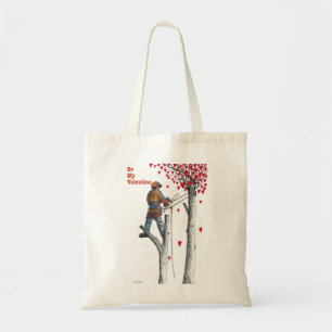 Bolso De Tela Tarjeta de San Valentín de arborismo cirujano árbo