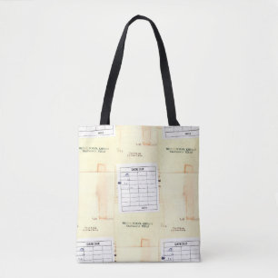 Bolso De Tela Tarjeta debida retra de fecha del libro de la