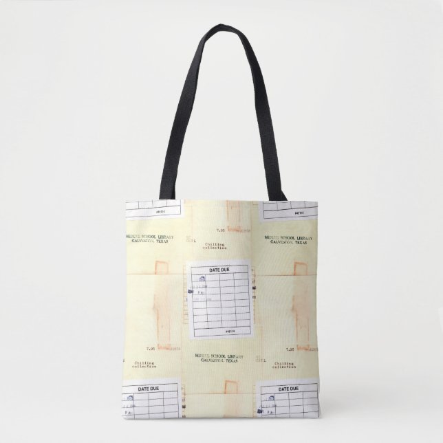 Bolso De Tela Tarjeta debida retra de fecha del libro de la (Anverso)