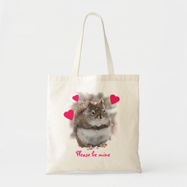 Bolso De Tela Tarjeta del día de San Valentín dulce de la (Frente)