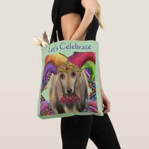 BOLSO DE TELA TARJETA DEL PERRO DE CAZA AFGANO